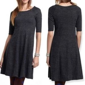 Ganni charcoal grey knit jersey dress